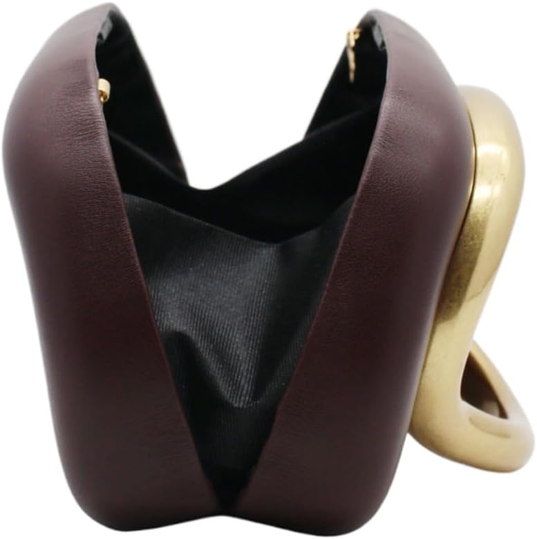 Tasysain Women PU Leather Metal Handle Handbag Trendy Commuting Compact Stone Purse Hand-held Causal Shoulder Clutch Bag - Image 5